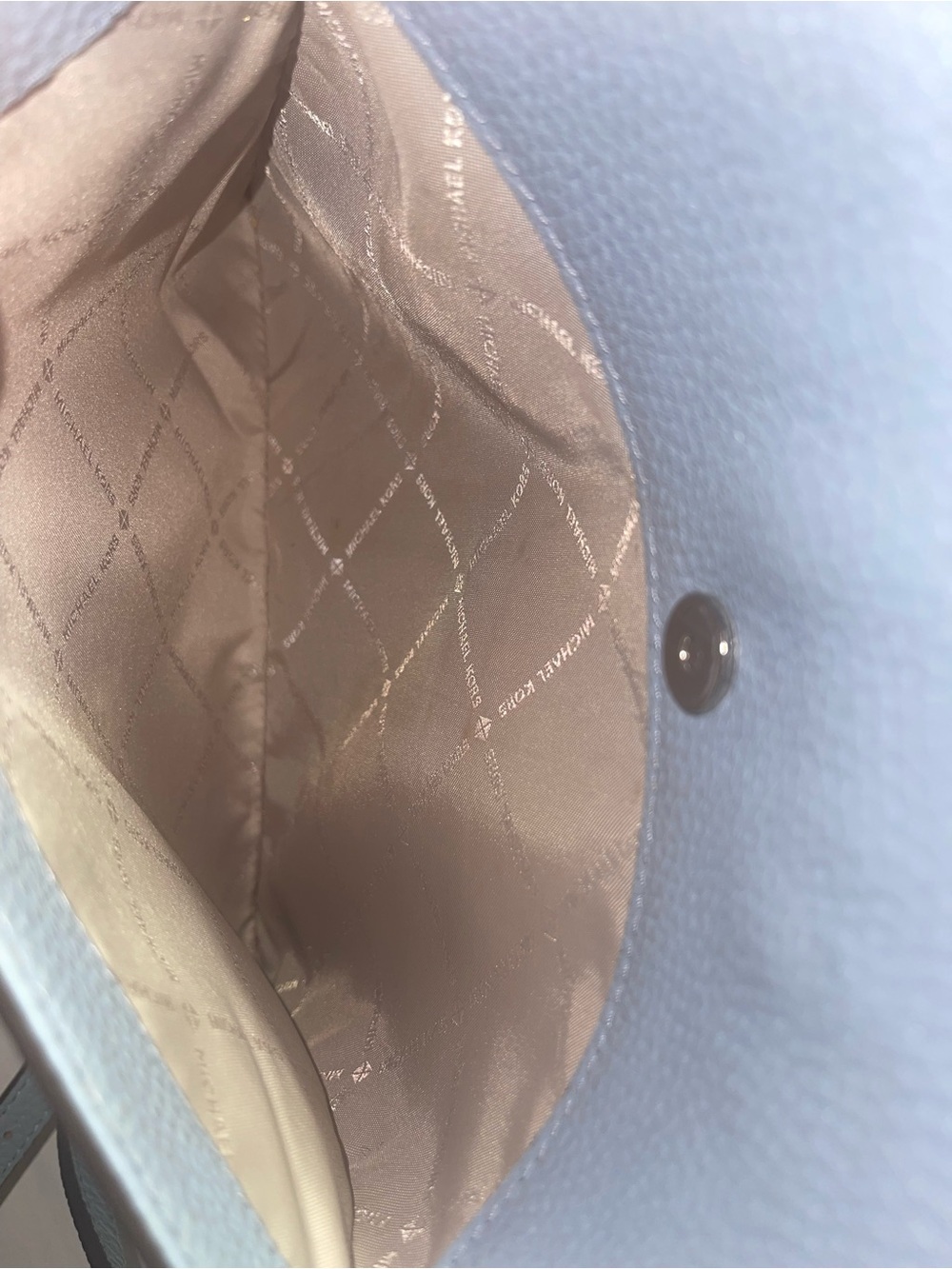 Michael Kors pebbled leather baby blue crossbody - gently used - Picture 6 of 12